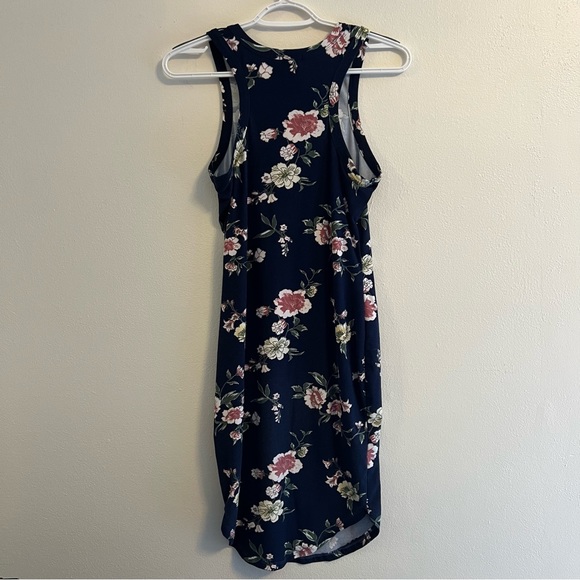 Justify Dark Blue Floral Sleeveless Dress Size S - Picture 2 of 7